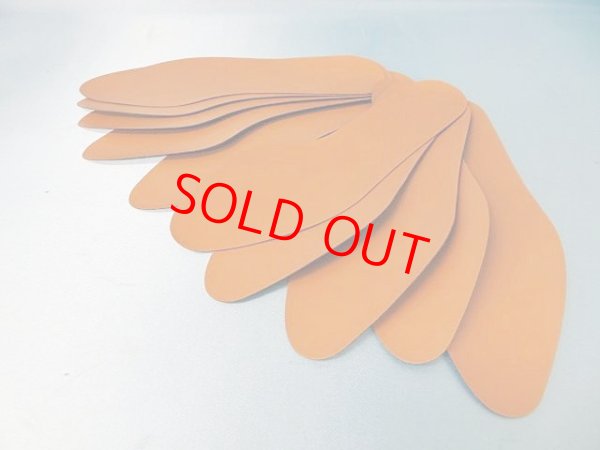 画像1: (4)合皮中敷き　婦人用　5足セット　キャメル