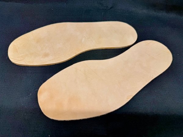 画像1: 柔軟加工済・メキシコ革本底、紳士用・特大