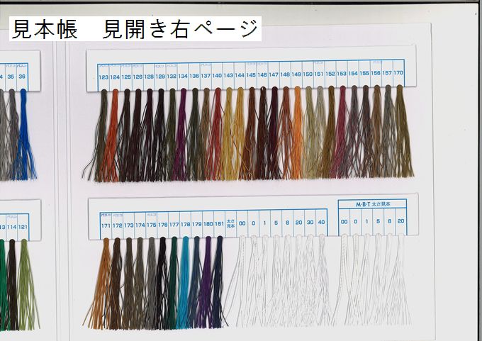 最先端 確認用 糸サンプルカラー ビニモmbt 生地/糸 - nway.com