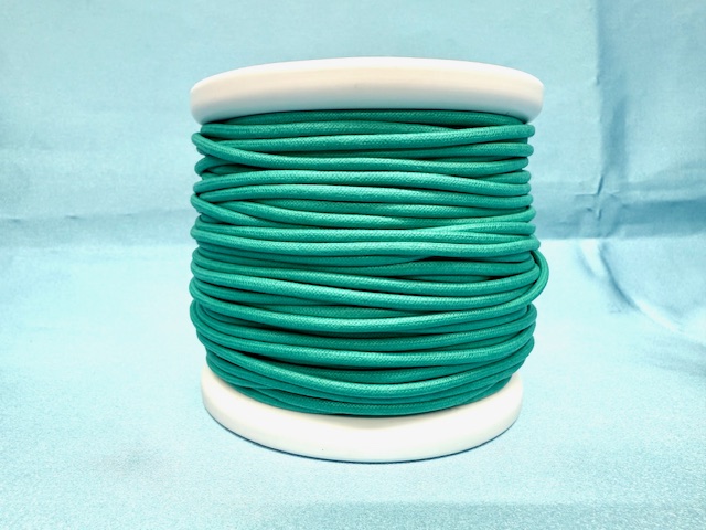 画像2: NYロービキ丸紐・2、5ミリ　(22)グリーン　約50Mボビン巻