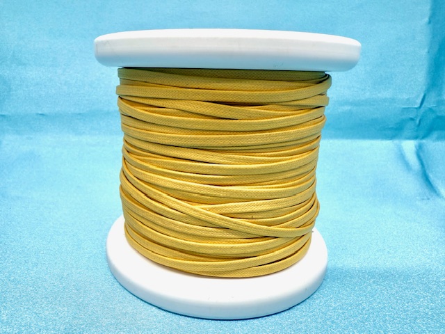 画像2: NYロービキ 平紐 ・3ミリ　(12）からし　約50Mボビン巻