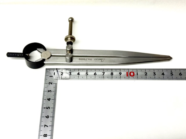 画像2: 鋼製コンパス・スプリング付15ｃｍ（全長20ｃｍ）